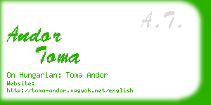 andor toma business card